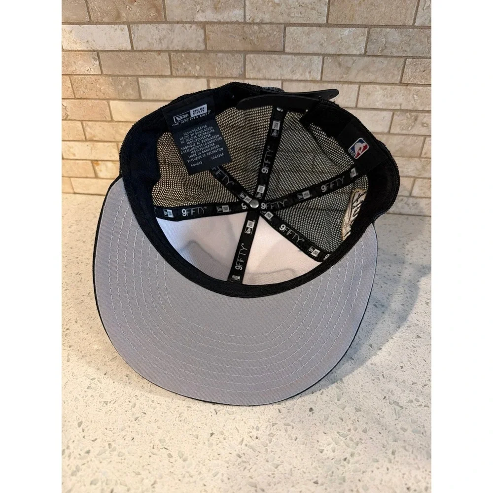 Miami Heat 2023 NBA Finals Snapback Hat Cap Black White Adjustable Basketball